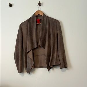 Brown Faux Suede Women's Jacket